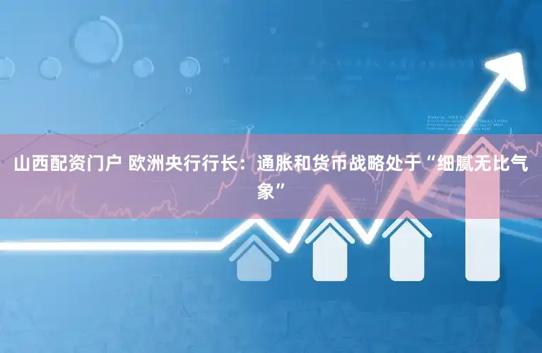 山西配资门户 欧洲央行行长：通胀和货币战略处于“细腻无比气象”