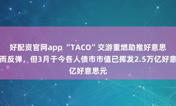 好配资官网app “TACO”交游重燃助推好意思债已而反弹，但3月于今各人债市市值已挥发2.5万亿好意思元