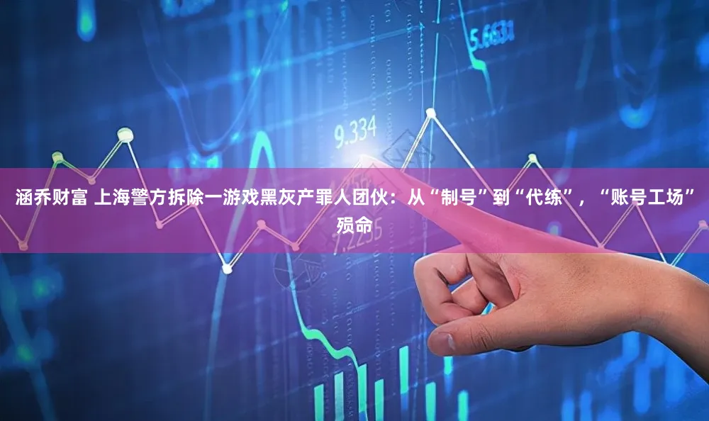 涵乔财富 上海警方拆除一游戏黑灰产罪人团伙：从“制号”到“代练”，“账号工场”殒命